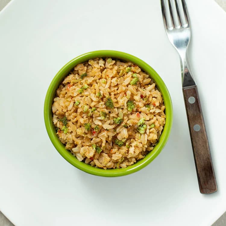 Arroz integral com brócolis 50g (50g)